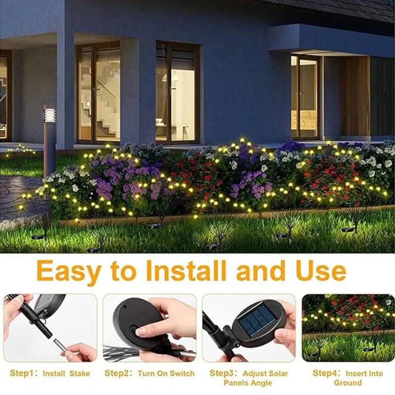 Solar Lights Outdoor Waterproo Solar Garden Lights Patio Lights Garden Decor Patio Decor Firefly Lights Solar Outdoor