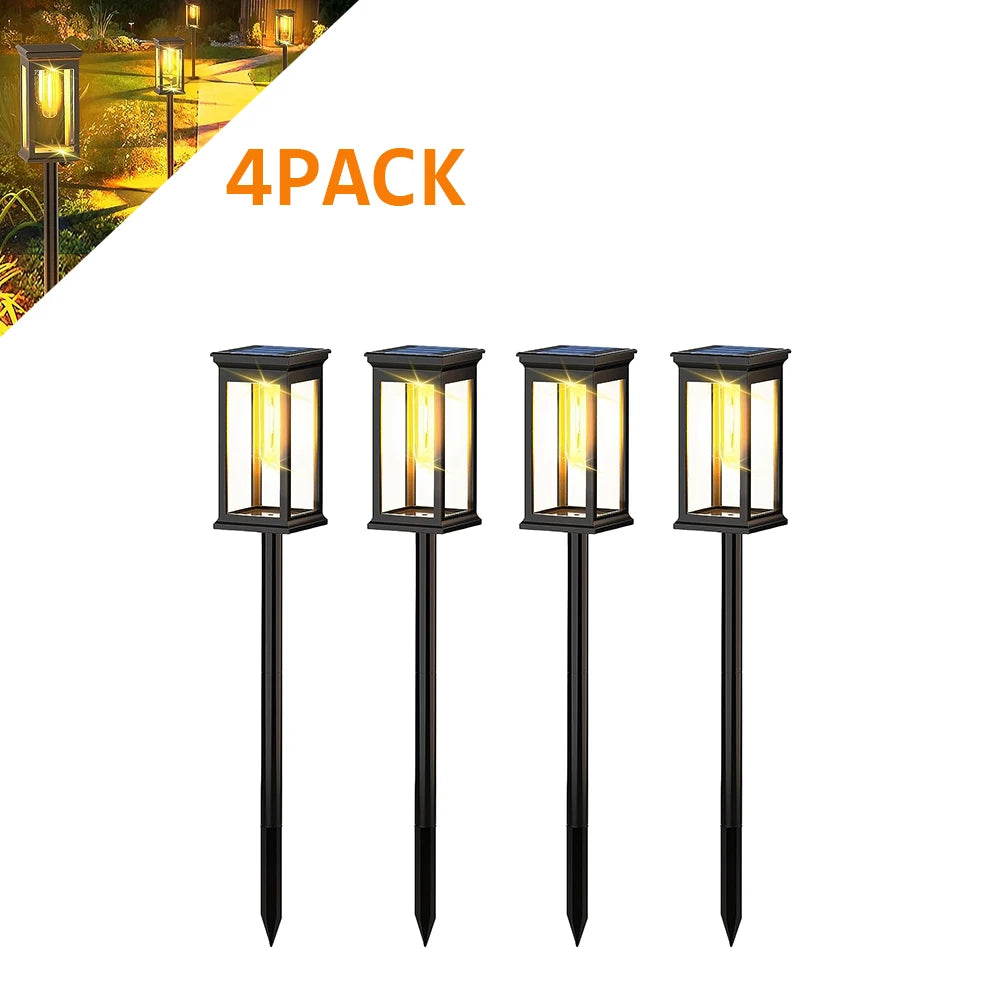 Solar Path Light Outdoor 1/2/4 Piece Waterproof Solar Garden Light for Courtyard Terrace Sidewalk Lane and Trail