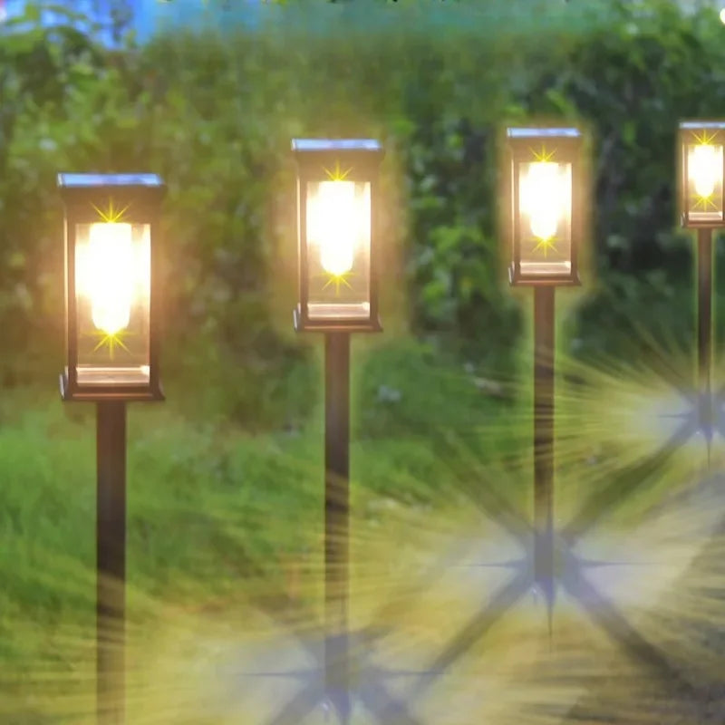 Solar Pathway Lights Outdoor Solar Pathway Garden Lamp Waterproof Landscape Lights Walkway Driveway Lawn Patio Garden Decor