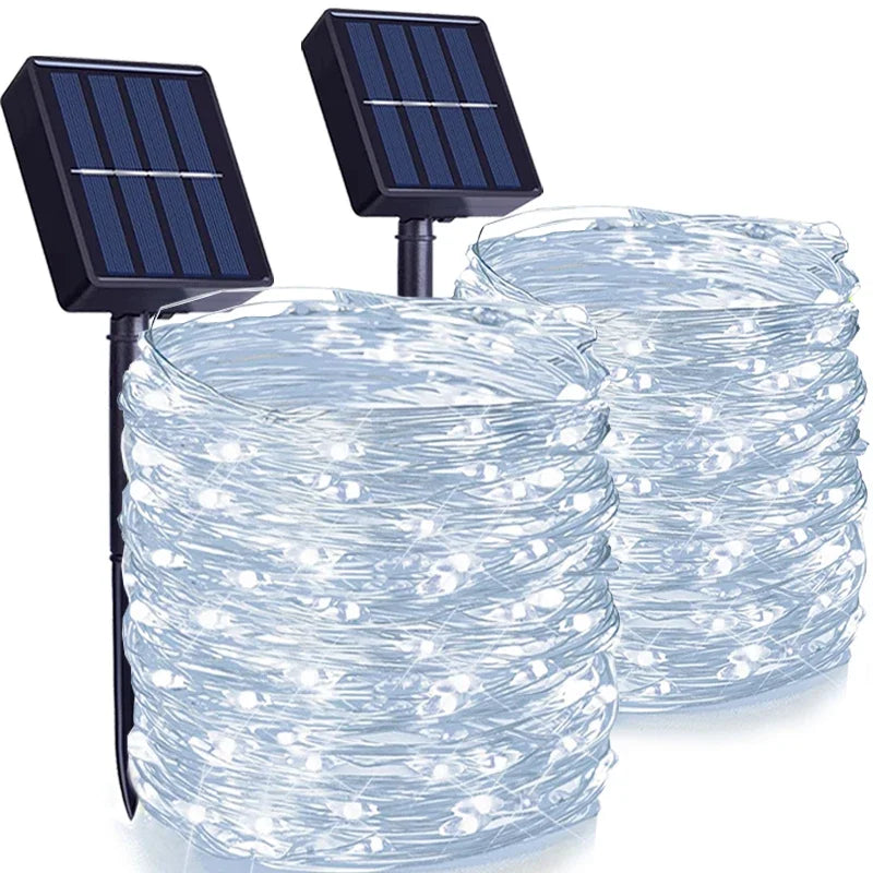 Solar LED String Lights Outdoor Waterproof Festoon Garden Decor Christmas Fairy Garland String Lights