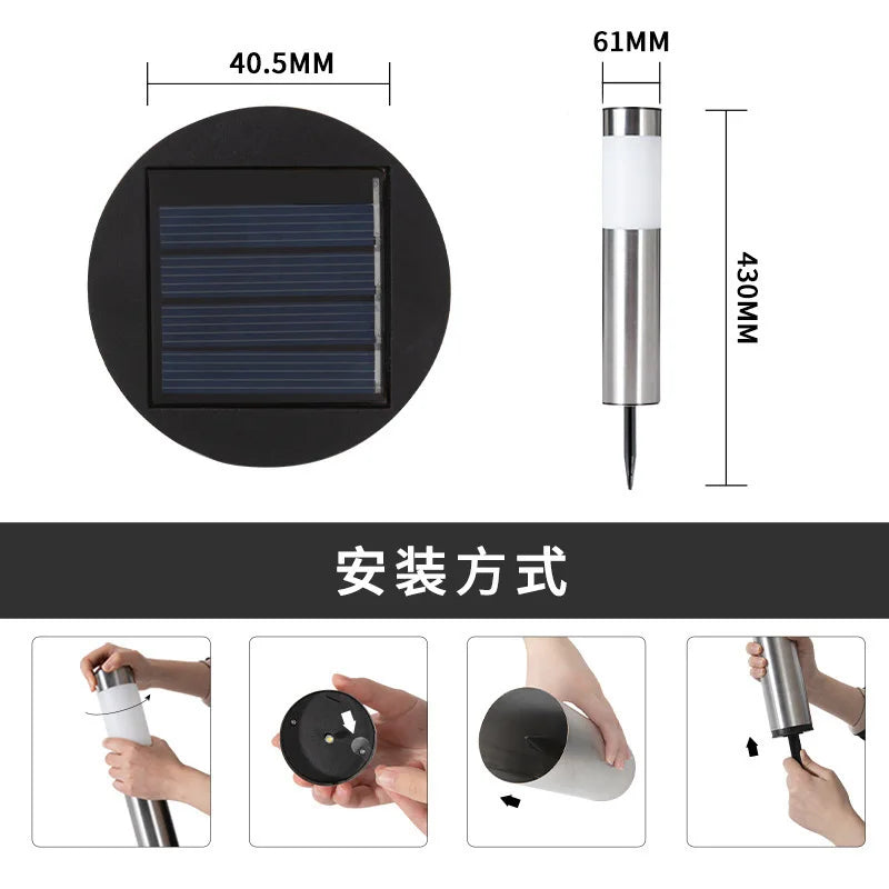 Solar Pathway Lights Waterproof Upgraded Walkway Landscape Outdoor Driveway Auto On/Off Lights for Yard Lawn Patio