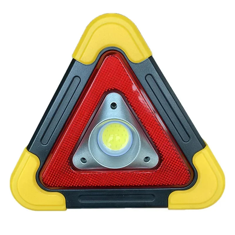 2-IN-1 Solar Emergency Triangular Roadside Warning Light Safety Emergency Breakdown Alarm Lamp Portable Flashing Light on Hand