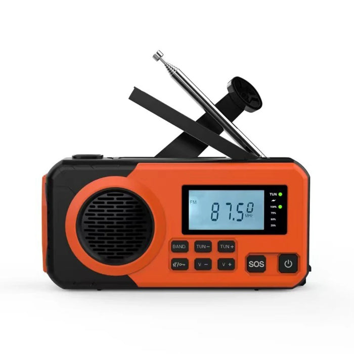 Emergency Hand Crank Radio Solar Powered Radio with SOS Alarm Flashlight Portable Weather Radio for Camping Travel Outdoor