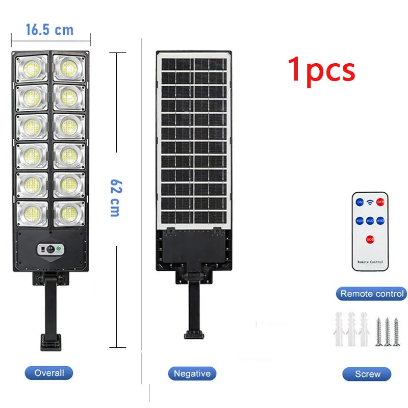 Powerful Solar Lights Outdoor Super Bright Solar Street Light 720 LED Solar Wall Lamp Solar Spotlight for Garage Garden Yard