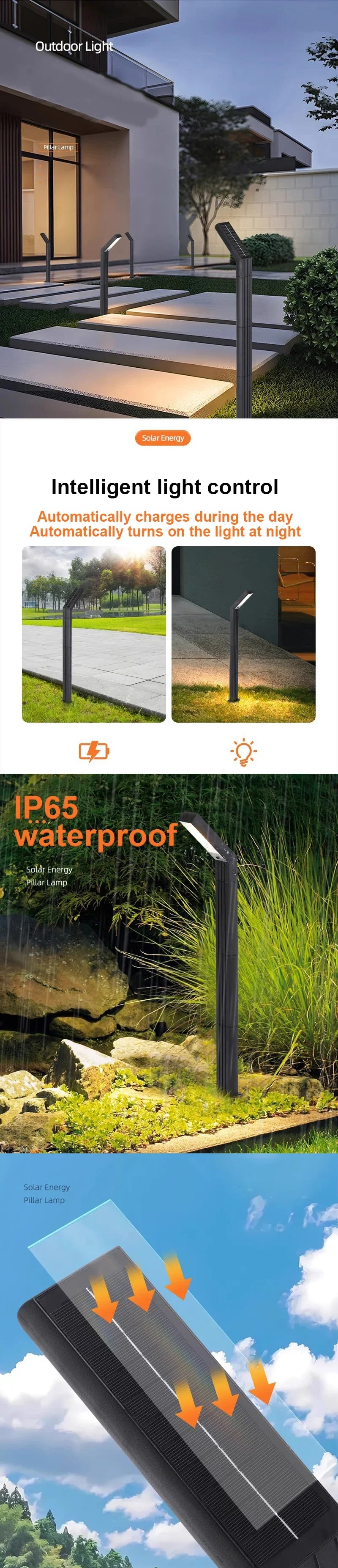 Solar LED Pathway Lights RGB or 3 Colors Solar Outdoor Lights IP65 Waterproof Garden Lamp for Outside Landscape Path Yard
