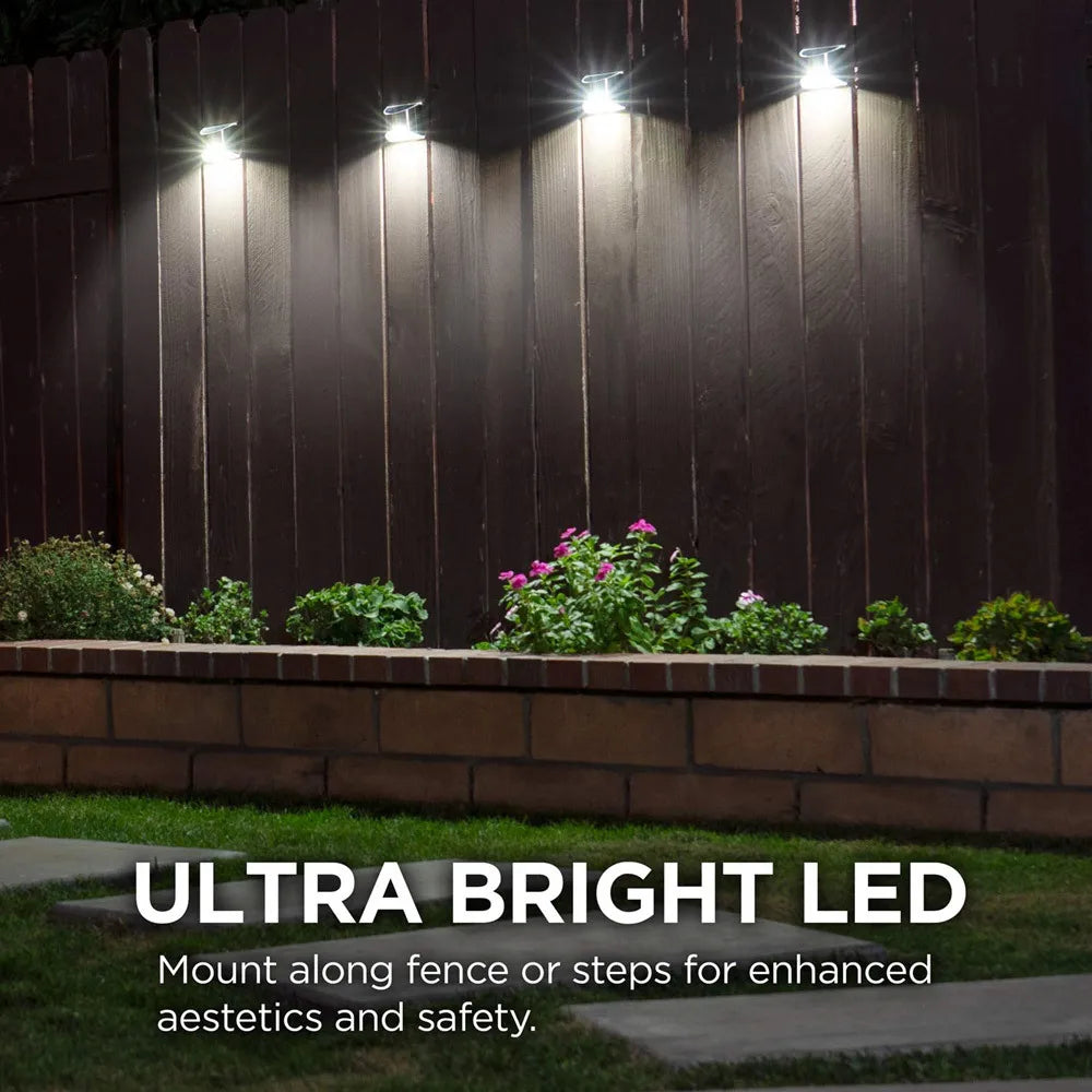 1 Pack Solar Fence Light Solar Garden Light Outdoor Solar Wall Light Solar Deck Light Waterproof For Garden Patio Yard Decor