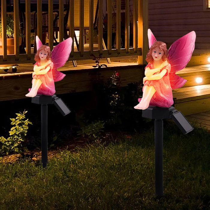 LED Solar Flower Fairy Light Outdoor Waterproof Hanging Light Lawn Stakes Lamps for Home Garden Courtyard Festival Decoration