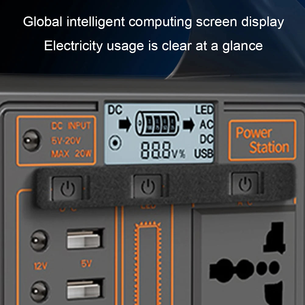 110V/220V Solar Power Station 100W Portable Power Generator Outdoor Camping Power Bank Portable Outdoor Generator Power Bank