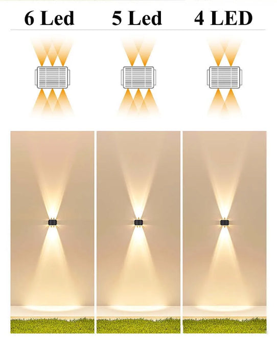 Solar Wall Lights Outdoor Garden Lighting External Solar Powered Led Outdoor Lamp Wall Sconces Yard and Garden Decors Decoration