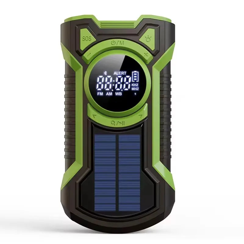 5000mAh Emergency Radio Hand Crank Solar, IP65 Waterproof Dustproof Bluetooth 5.3 Portable AM/FM/NOAA Weather Alert Radio