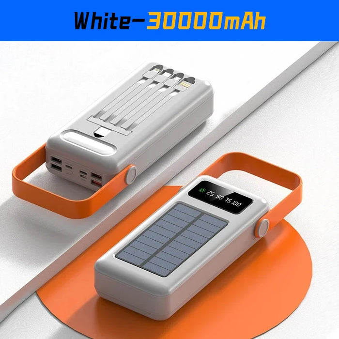 200000mAh Portátil Banco De Energia Solar Bateria Externa Carregamento Rápido à Prova Dwaterproof água Powerbank Com Lanterna