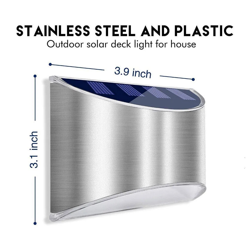 1 Pack Solar Fence Light Solar Garden Light Outdoor Solar Wall Light Solar Deck Light Waterproof For Garden Patio Yard Decor