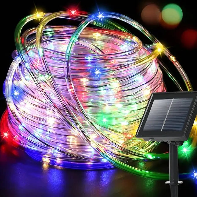 50/100/200 LED Solar Rope Light Outdoor Solar String Light Waterproof Camping Fence Courtyard Garden External Decoration