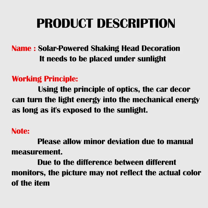 Solar Automatic Swing Solar Flower Car Ornaments