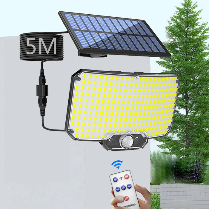 LED Solar Security Lights Motion Sensor Outdoor 234LED Flood Lights IP65 Waterproof Split Wall Lamps Solar Powered 3 Mode