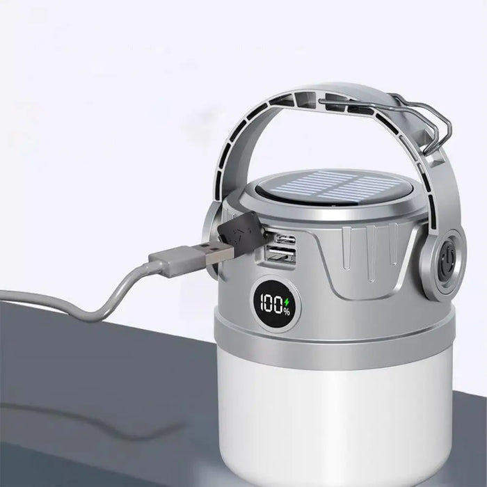 Camping Solar Lights Outdoor Tent Light Foldable Picnic Lantern 4 Speed Adjustable Lamp Flashlight Rechargeable LED Camp Lantern