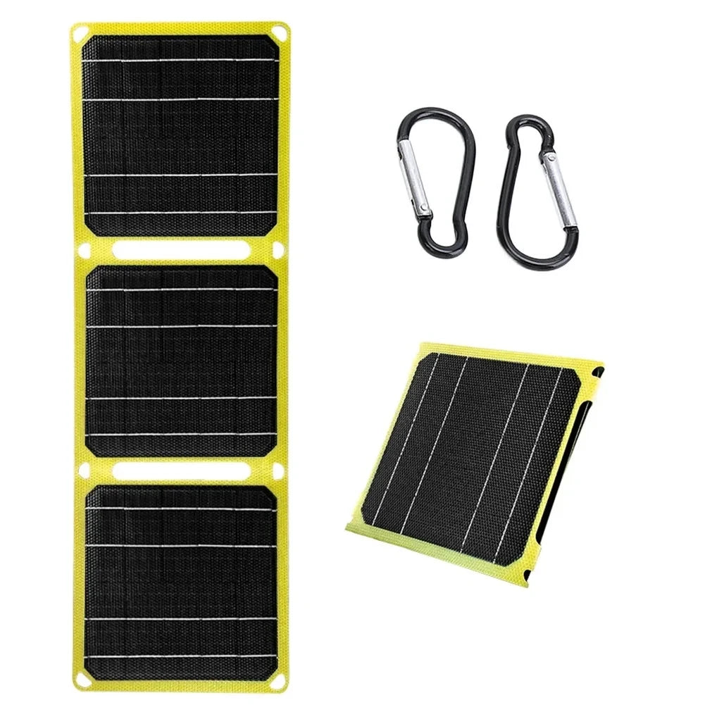 Outdoor Flexible Solar Panel 5V 30W 40W Portable Battery Mobile Phone Charge PD QC 3.0 9V 12V for USB A C Cells Power Bank