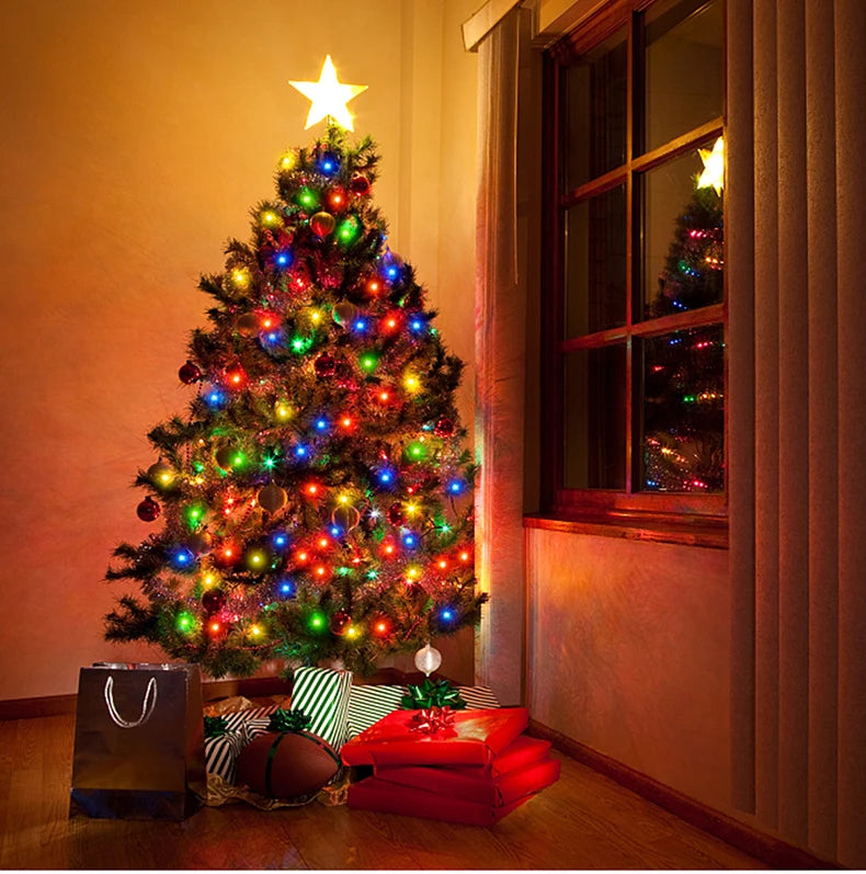 100M/50M/30M/20M/10M Outdoor Solar LED Light String Xmas Holiday Party Festoon Street Yard Wedding Garland Ambinet Decoration