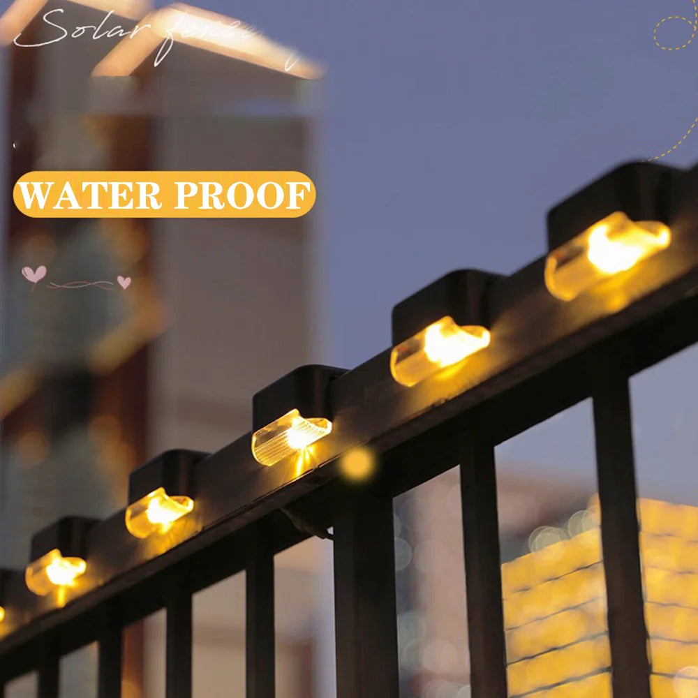 4-32 Pack LED Solar Step Lamp Path Stair Outdoor Garden Lights Waterproof Balcony Light Decoration for Patio Stair Fence Light 