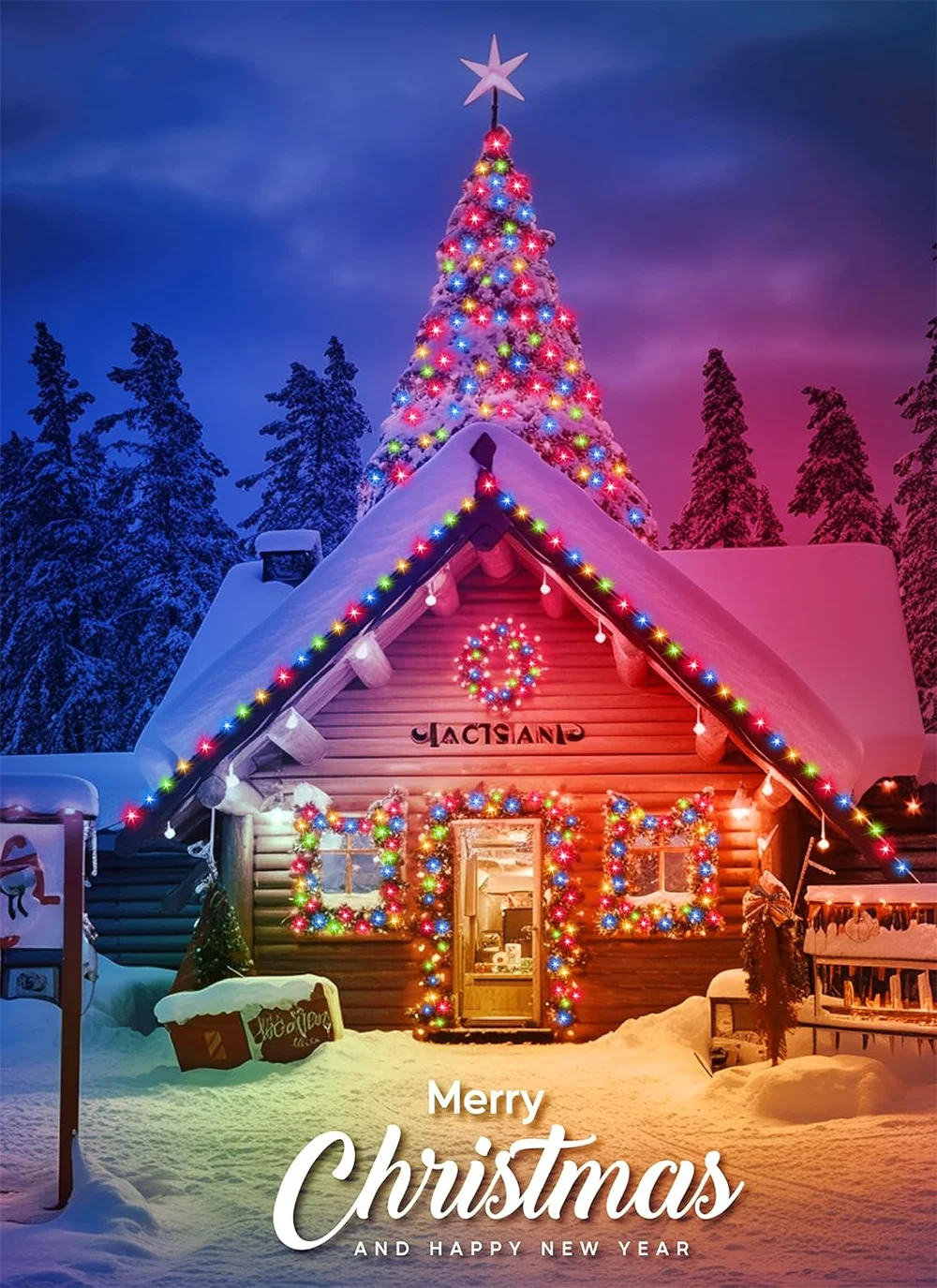 Solar Christmas String Lights Outdoor Solar Fairy Lights 8 Lighting Modes Twinkle Lights for Garden Party Wedding Xmas Decor