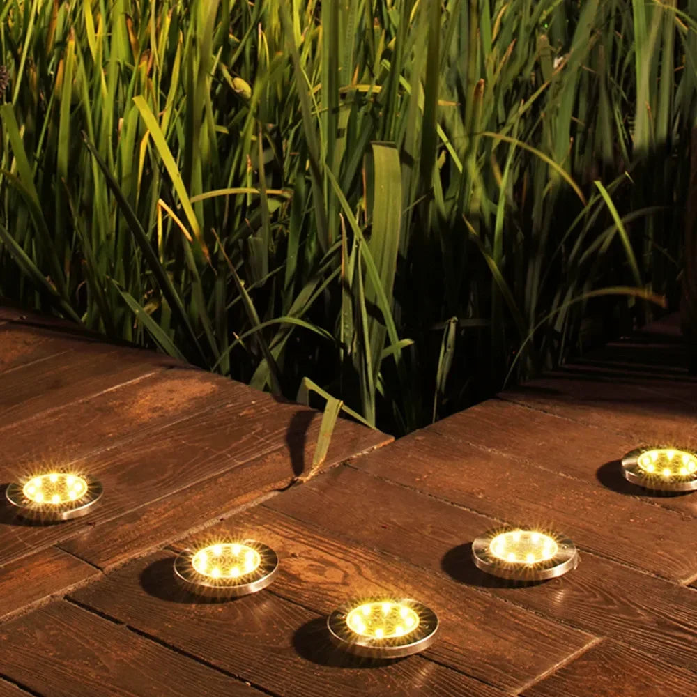 Solar Ground Light Garden Lamp Solar Powered Landscape Path Outdoor for Yard Backyard Lawn Patio Decorative Wedding Christmas