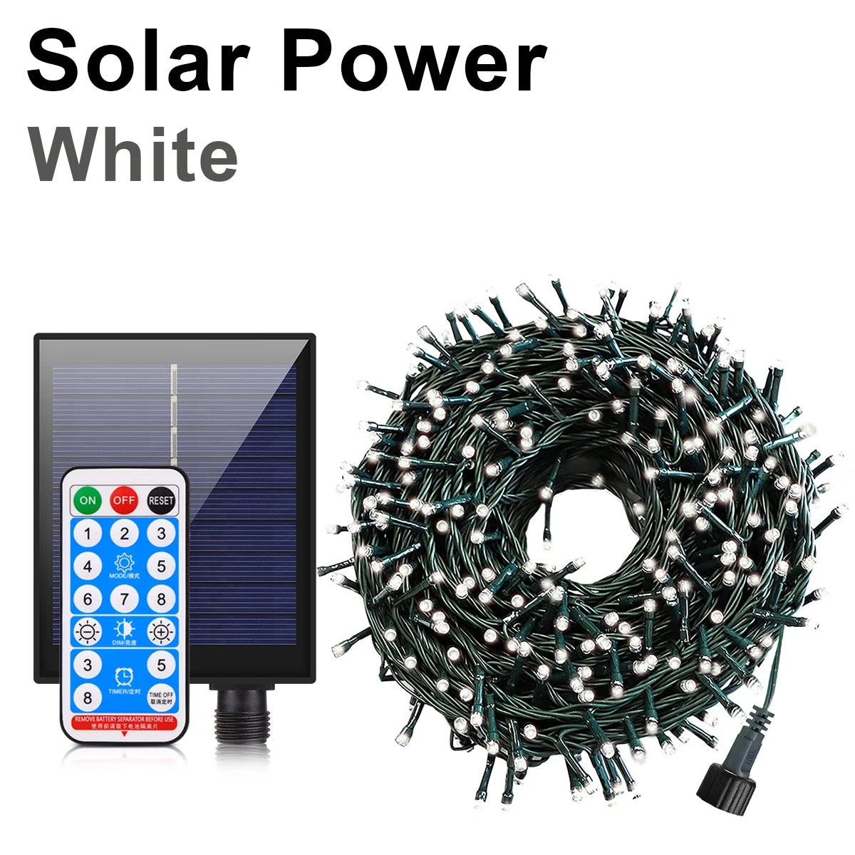 328ft Fairy LED Solar String Lights Outdoor, 8 Modes, USB Charge & Remote, Waterproof For Garden Balcony Garland Christmas Patio