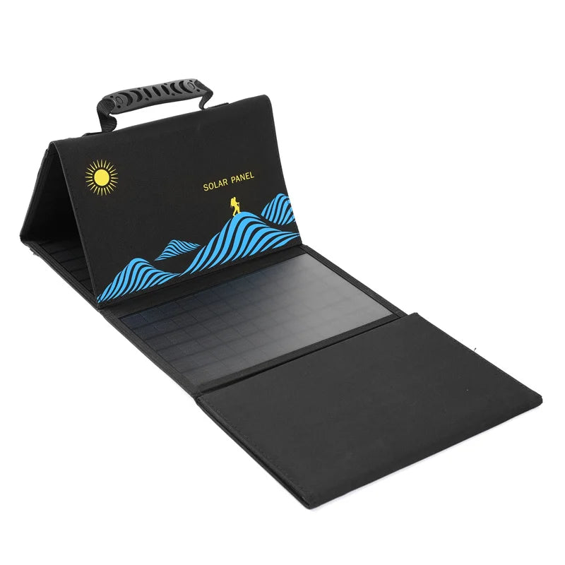 100W Foldable Solar Panel Portable Folding Bag USB+DC Output Solar Charger Outdoor Power Supply for Mobile Phone Power Generator