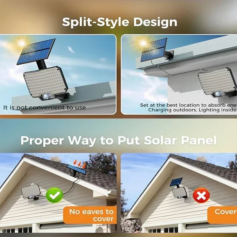 Solar 234 LED Outdoor Street Diameter Light with Motion Sensor and Remote Control