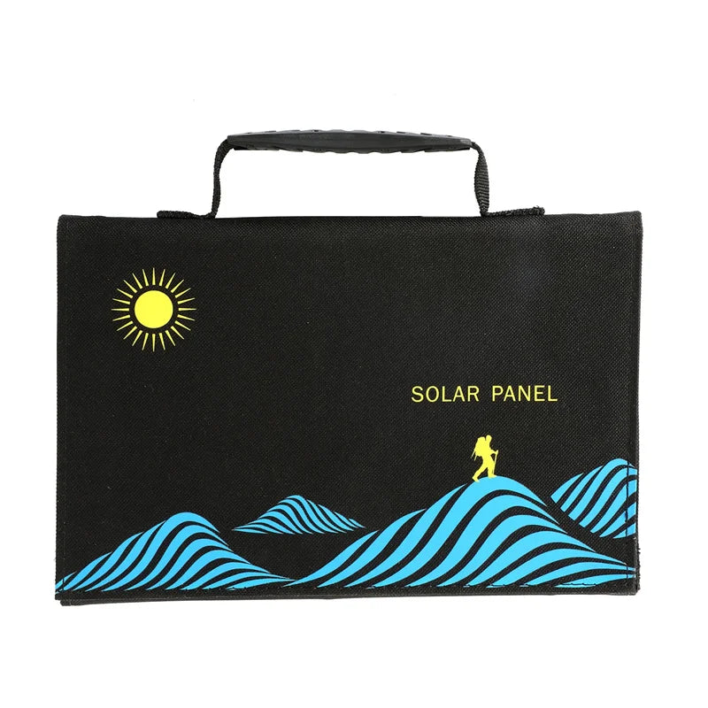 100W Foldable Solar Panel Portable Folding Bag USB+DC Output Solar Charger Outdoor Power Supply for Mobile Phone Power Generator