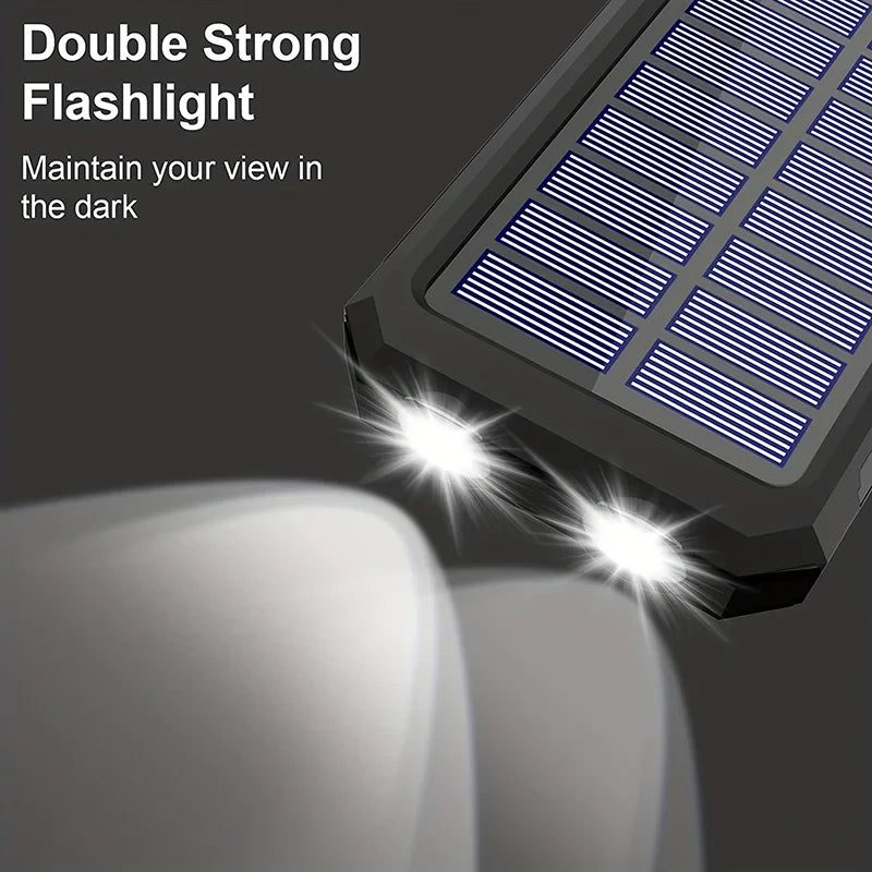 Xiaomi Solar Power Bank 50000mAh Portable Charging Poverbank External Battery Charger Strong Light LDE Light for iphone Huawei