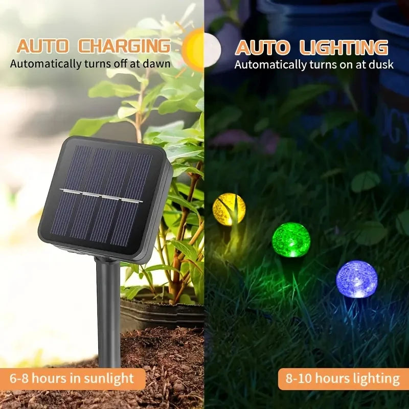Solar Bubble Ball Pathway Lights Outdoor Waterproof Lawn Light Solar Garden Pilot Light String for Lawn Yard Road Decor Lighting