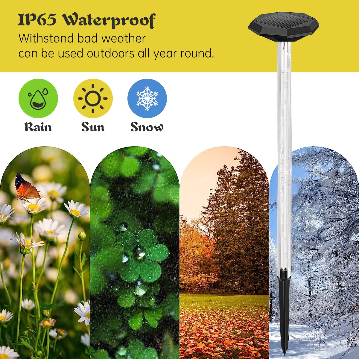 Solar Pathway Lights Bright Solar Ground Light Outdoor Waterproof IP65 LED Solar Garden Lights Landscape Lighting for Yard Lawn