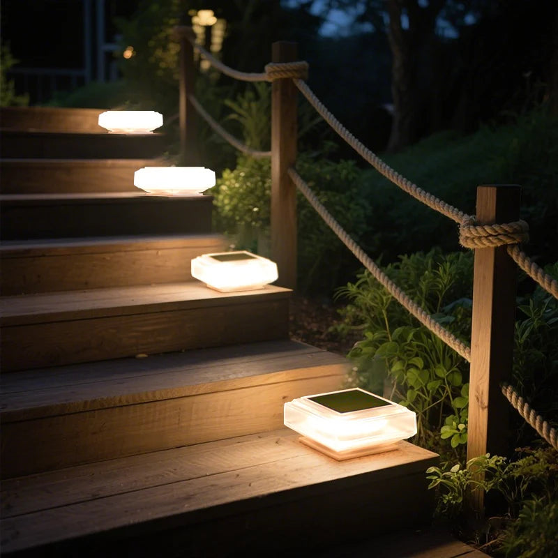 Solar Fence Post Lamp IP65 Waterproof Automatic Day Night Light Landscape Lighting for Outdoor Pathway Garden Camping Home Decor