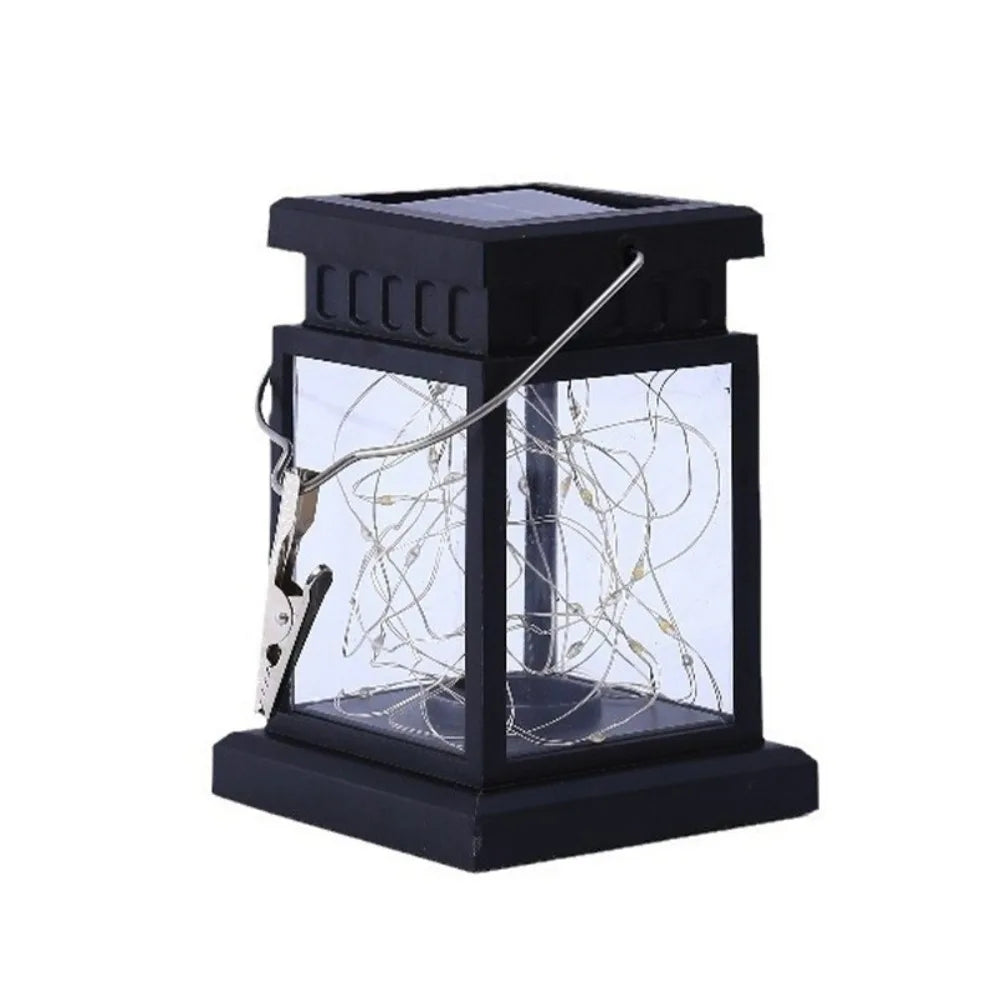 Waterproof Solar Hanging Lantern Luminous Atmosphere Simulated Candle Lanterns Hanging Night Lights Led Wind Lights