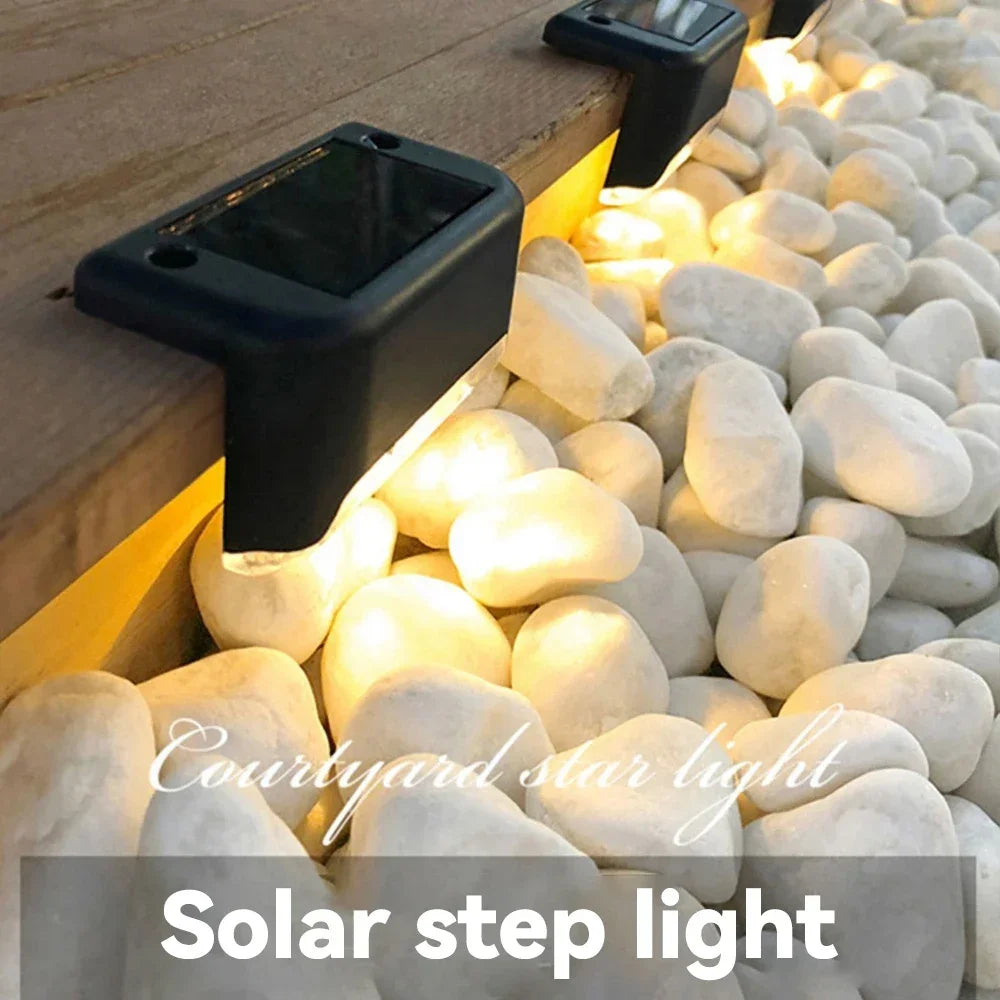Solar LED Light Outdoor Garden Light Solar Fence Lamp Waterproof Deck Lamp Solar Stair Light Patio Stairs Pathway Garden Decor