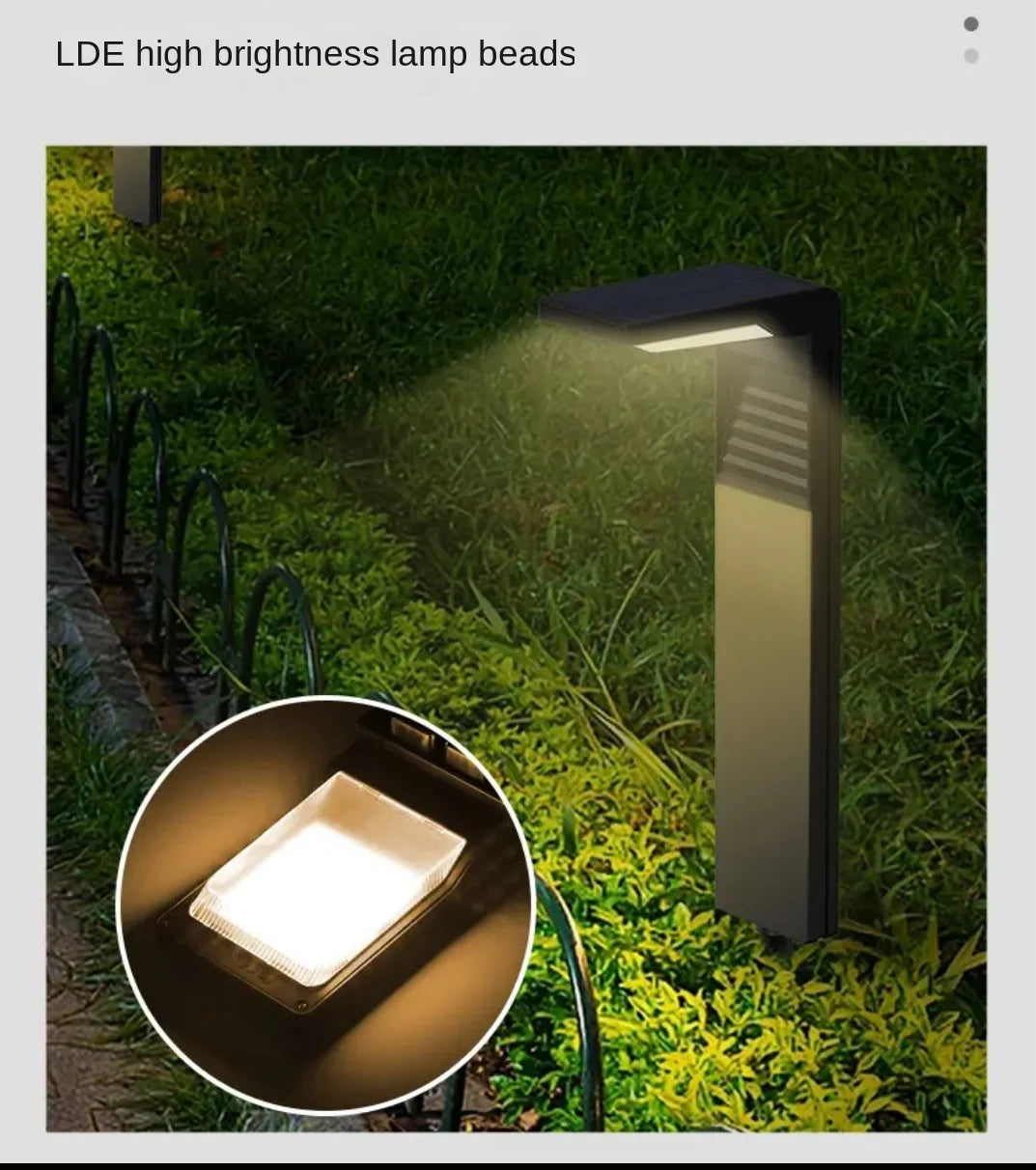 LED Solar Lawn Lights Outdoor Waterproof Courtyard Lights Garden Villas Residential Areas Decorative Areas