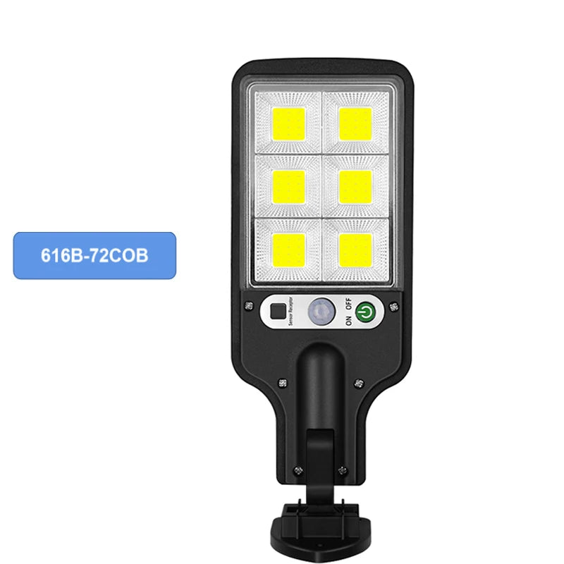 LED Solar Street Lights COB+SMD Outdoor Solar Lamp With 3 Light Mode Waterproof Motion Sensor Security Lighting for Garden Patio