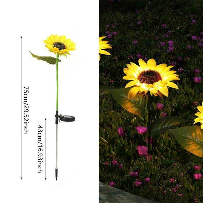 LED Solar Sunflowers Flower Light Home Decorative Flower Lights Garden Decoration Lawn Lamp Waterproof Landscape Light