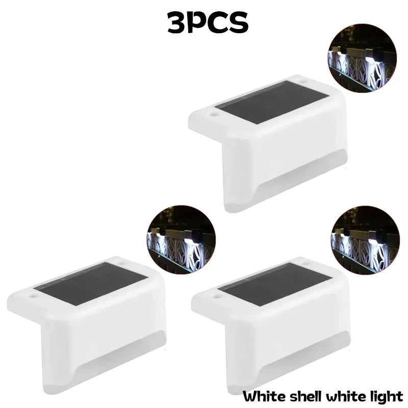 1-10PCS Solar Deck Lights Outdoor Step Lights Waterproof Led Solar Lights for Railing Stairs Step Fence Yard Patio and Pathway