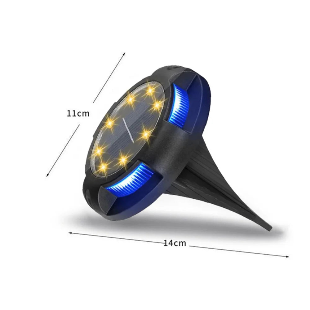 Super Bright Solar Powered Ground Lamp Outdoor Patio Light Waterproof Garden Lawn Decorative Stairway Step Lamp Night Light
