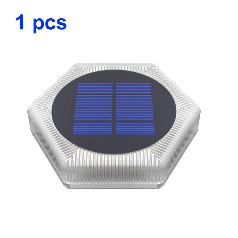 Solar Deck Lights Auto On/Off Dock Post Lights Driveway Fence Stairs Yard Patio Pathway Porch - Solar Powered Step Lights Blue