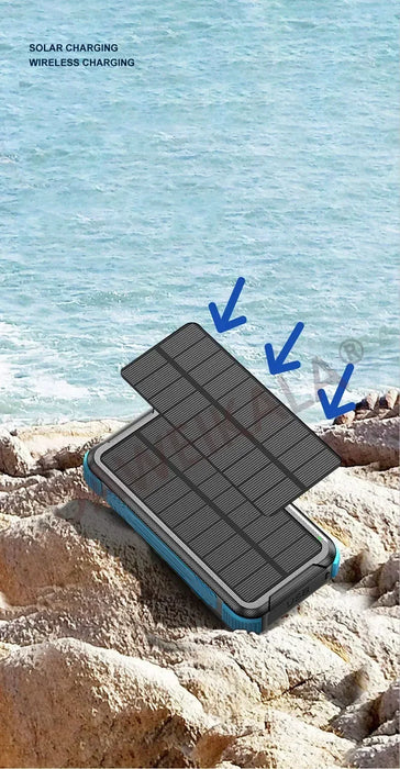 Solar Power Bank 99000mAh External Battery LED SOS Flashlight FAST Charging Portable Waterproof Powerbank for Smart Mobile Phone