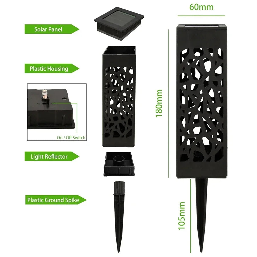 Outdoor Solar LED Solar Lawn Lights Waterproof Garden Decoration Lamp Yard Landscape Patio Pathway Retro Buried Path Light