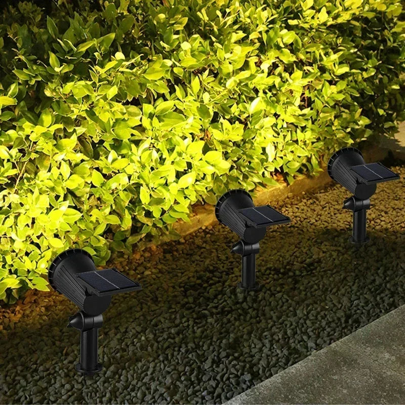 Solar Pathway Light Outdoor Waterproof Bright Monocrystalline Silicon Garden Decorate Light 9 LED Landscape Lamp for Yard Fenced