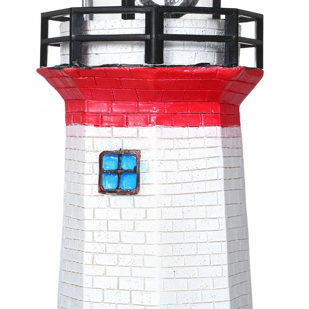 Solar Lighthouse with Rotating Lamp Garden Lights Outdoor Decorative LEDs Light for Path Yard Lawn Patio Drop shipping