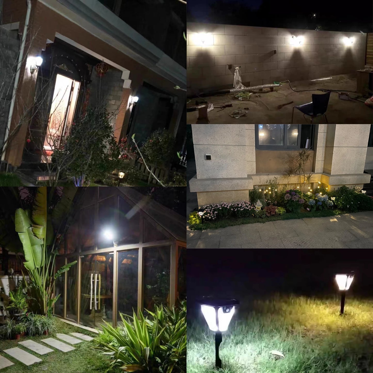 5000K Solar Pathway Garden Decor Lights Outdoor With Motion Sensor IP65 Waterproof Solar Lamp Patio Yard Lawn Sunlight Wall Lamp