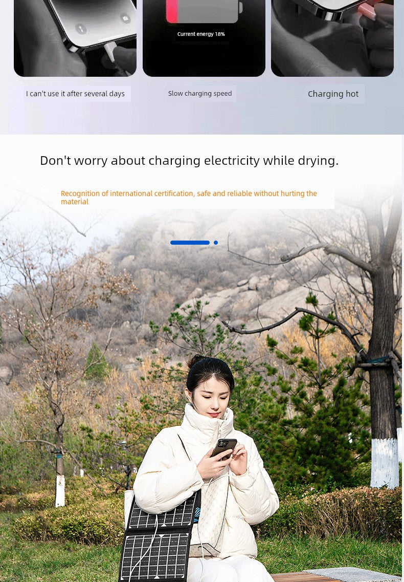 Photovoltaic Portable Mobile Phone Outdoor Foldable Movable Power Supply