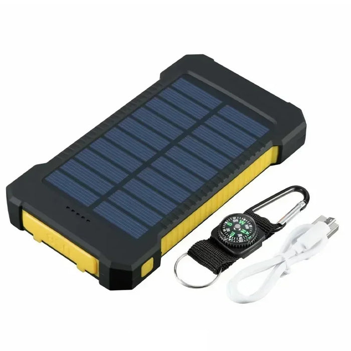 New 20000mah Solar Power Bank Portable Power Bank Power Supply, Outdoor Camping LED Lighting Compass Mobile Phone Charging