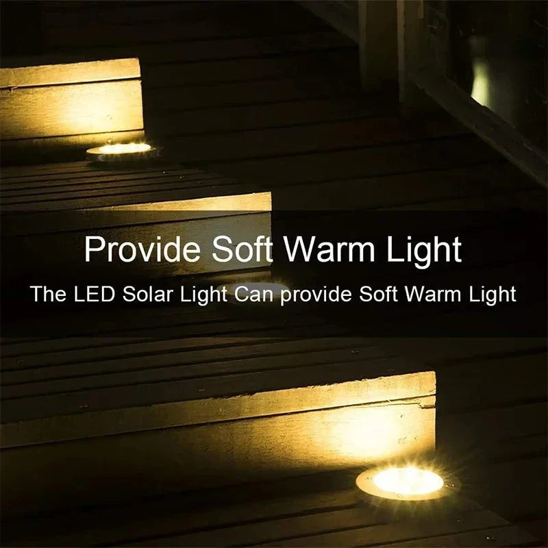 Solar LED Floor Lamp 8LED Outdoor Lawn Light Waterproof Underground Lamps for Lawn Decoration Garden Terrace Courtyard