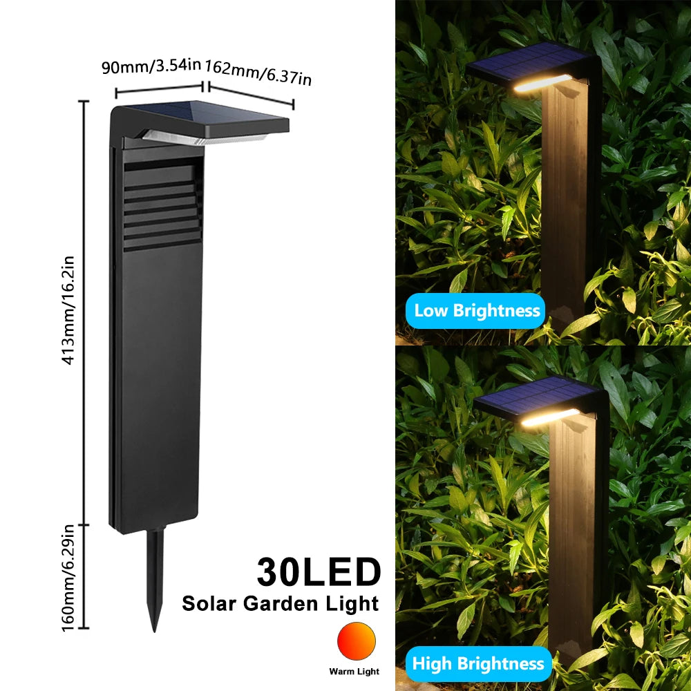 Solar Pathway Lights Outdoor Adjustable Head Solar Path Lights 4Modes 2200 MAh Waterproof Solar Powered Landscape Light Garden
